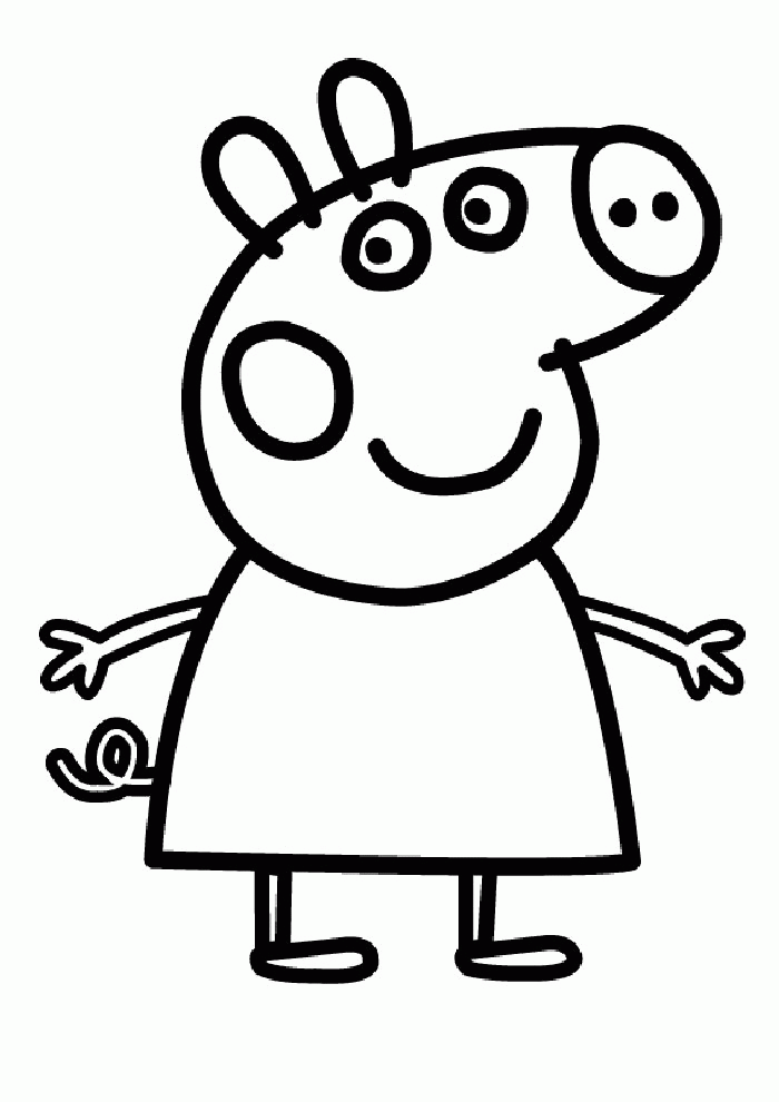 Peppa Pig coloring book from cartoon to print and online