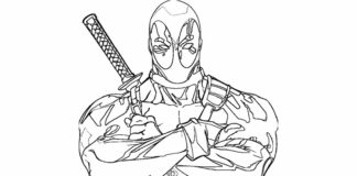 coloring page online armed hero