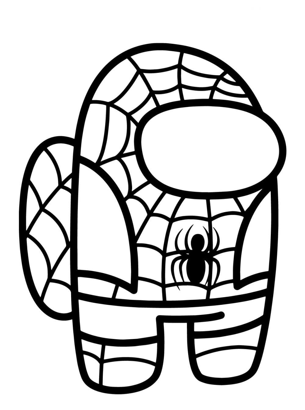 Spiderman Among Us coloring book to print and online
