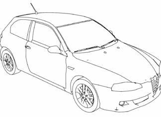 Libro da colorare online Alfa Romeo 147