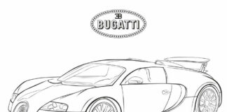 Bugatti Divo online omalovánky