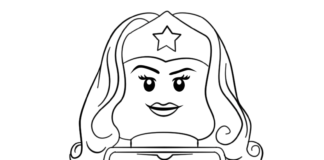 Libro para colorear en línea Lego Wonder Women