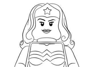 Lego Wonder Women online målarbok