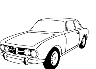 Livro on-line para colorir Alpha-Romeo-1750-GTV