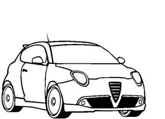 Libro para colorear en línea Alfa Romeo Mito