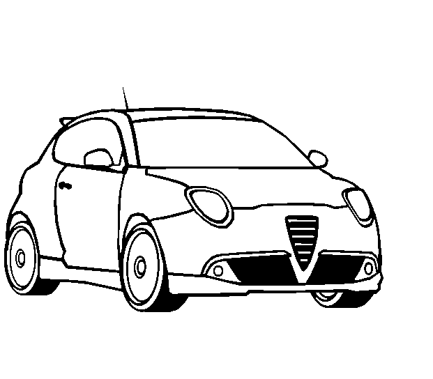 Online coloring book Alfa Romeo Mito