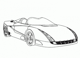 Online-värityskirja Alfa Romeon prototyyppi
