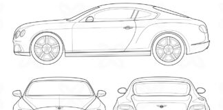 Livre de coloriage en ligne Bentley Continental GT