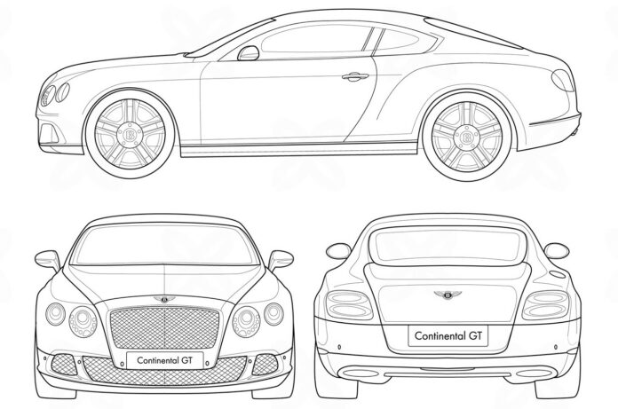 Livre de coloriage en ligne Bentley Continental GT