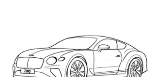 Livre de coloriage en ligne Bentley Continental Speed