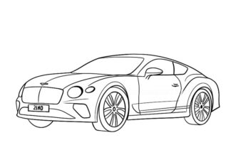 Libro da colorare online Bentley Continental Speed