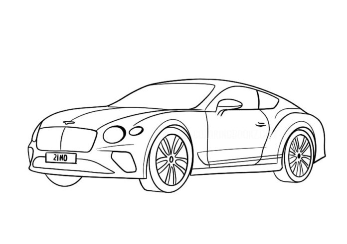 Livre de coloriage en ligne Bentley Continental Speed