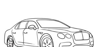 Livre de coloriage en ligne Bentley Flying Spur