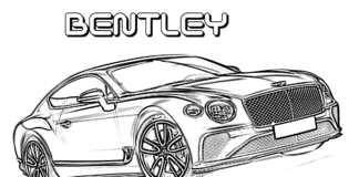 Livre de coloriage en ligne Bentley GT W12