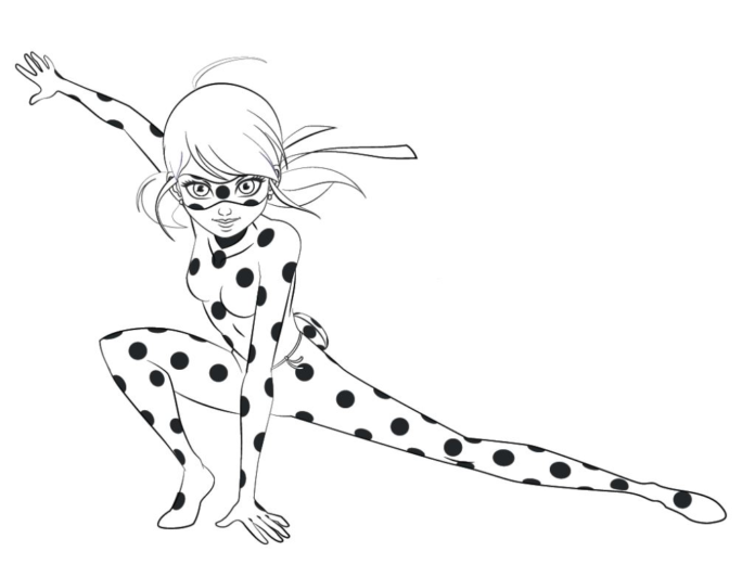 Ladybug and the Black Cat online coloring book