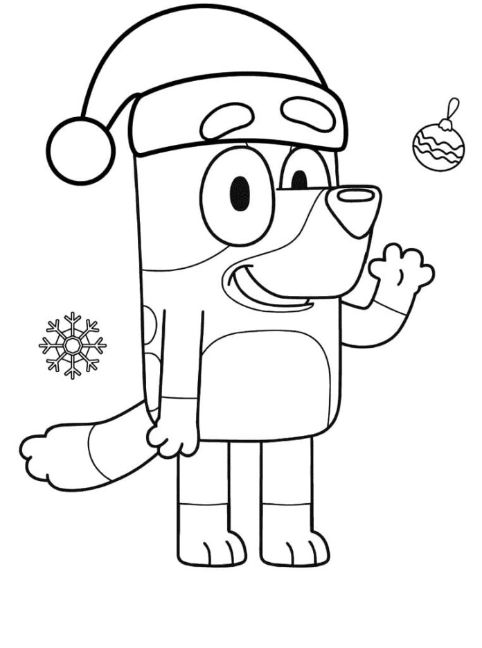Bluey Christmas online coloring book