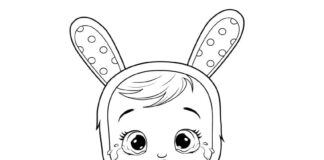 Online coloring book Baby and his toys