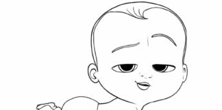 Online Coloring Book Baby Smiling