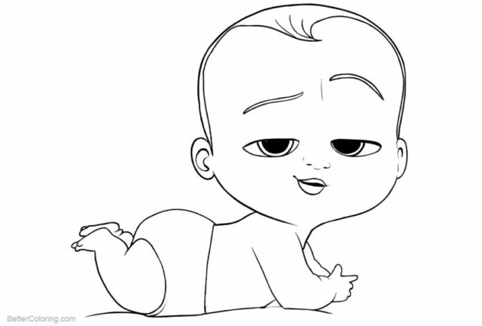 Online Coloring Book Baby Smiling