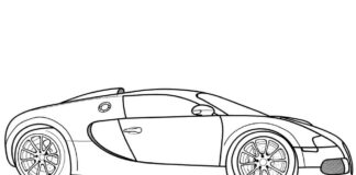 Livro online para colorir Bugatti Chiron