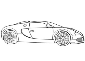 Online coloring book Bugatti Chiron