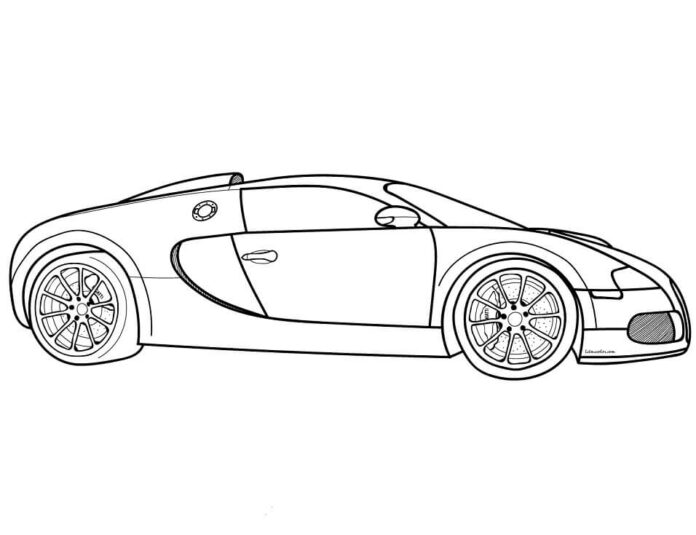Libro para colorear online Bugatti Chiron