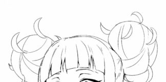 Livro online para colorir de Chibi Himiko Toga