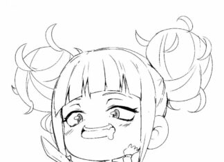 Online coloring book by Chibi Himiko Toga