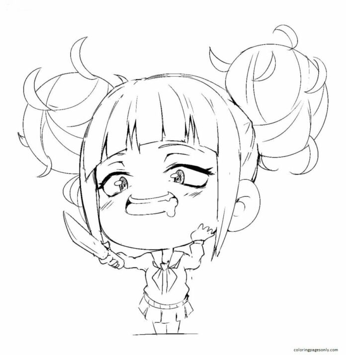 Online coloring book by Chibi Himiko Toga