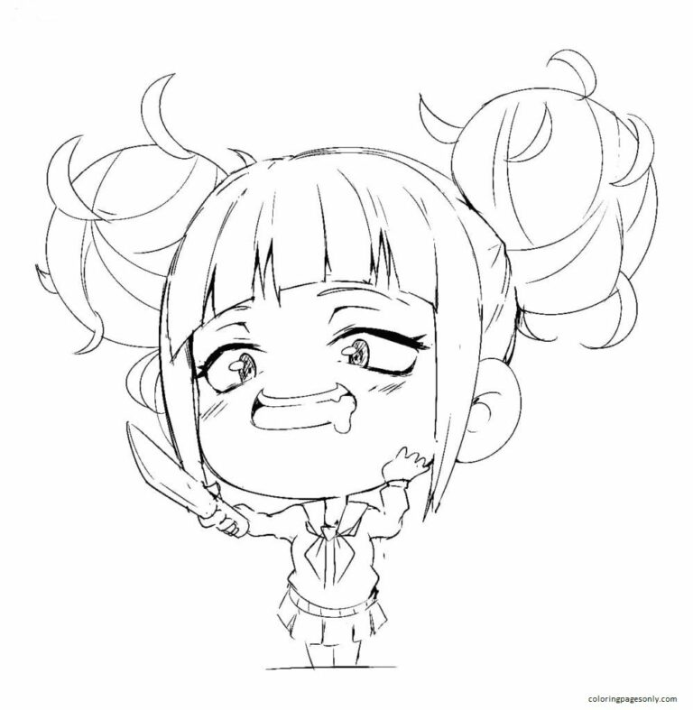 Chibi Himiko Toga coloring book to print and online