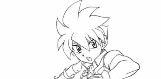 Libro para colorear online Bakugan boy