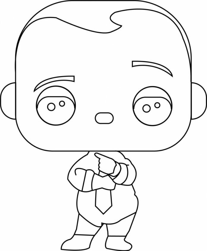 Online coloring book Boy with big eyes