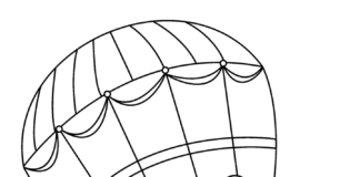 Online coloring book A boy flies a balloon