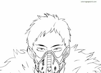 Online coloring book The Man with the Mask
