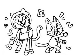 Online coloring book by DJ Catnip and Panda Paws