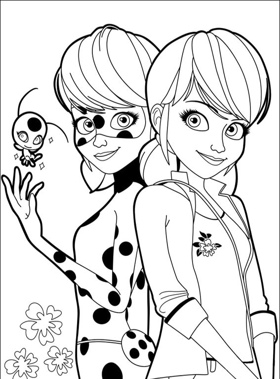 Online coloring book Two girls