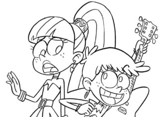 Online Coloring Book Girl and Boy from the TV Series