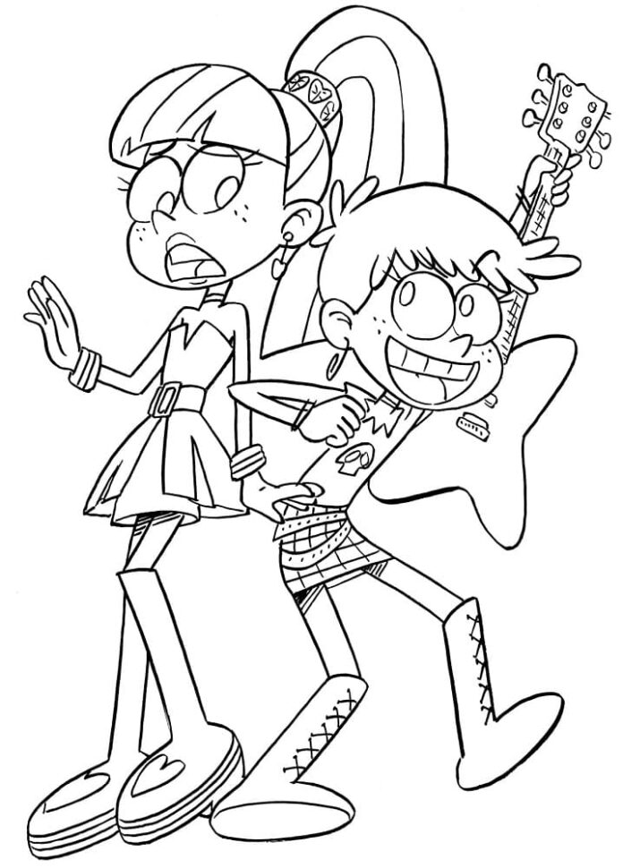 Online Coloring Book Girl and Boy from the TV Series