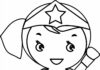 Online coloring book Girl with a cape