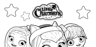 Online coloring book The Little Charmers girls