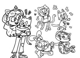 Online coloring book Gabi and friends