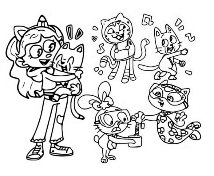 Online coloring book Gabi and friends
