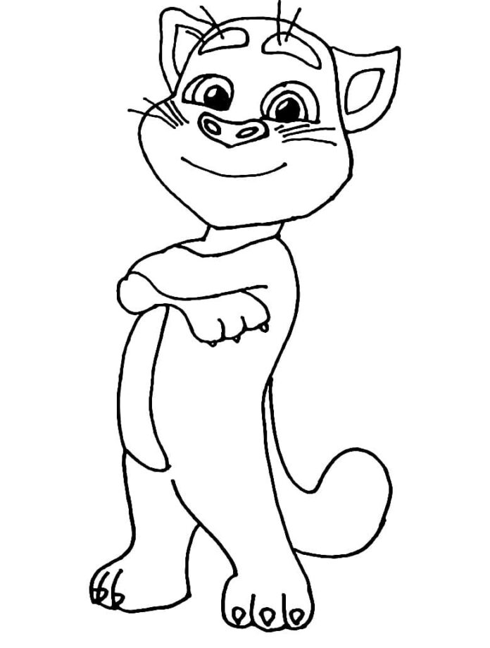 Online coloring book Talking cat Tom and friends