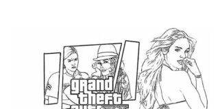 Online coloring book Game grand theft auto