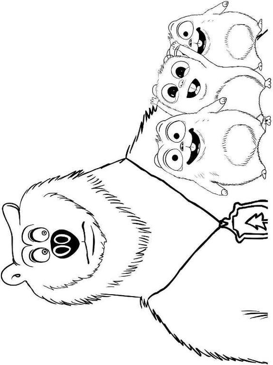 Online coloring book Grizzy and the lemmings cartoon