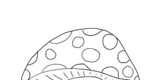 Kolorowanka online Grzybek muchomor