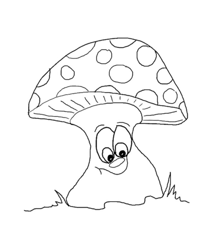 Livro colorido on-line Cogumelo cogumelo