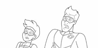 Online coloring book Henry Danger from the cartoon