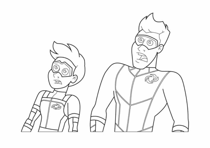 Online coloring book Henry Danger from the cartoon
