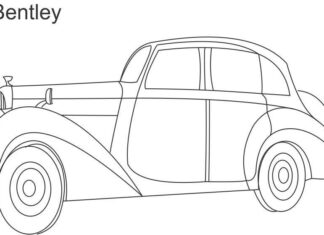 Online värityskirja Historiallinen Bentley